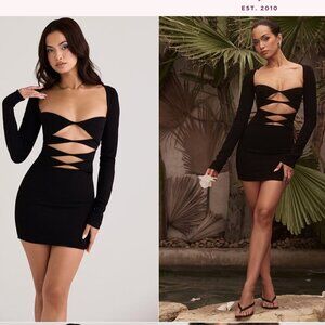 House of CB Elize black mini dress Size M